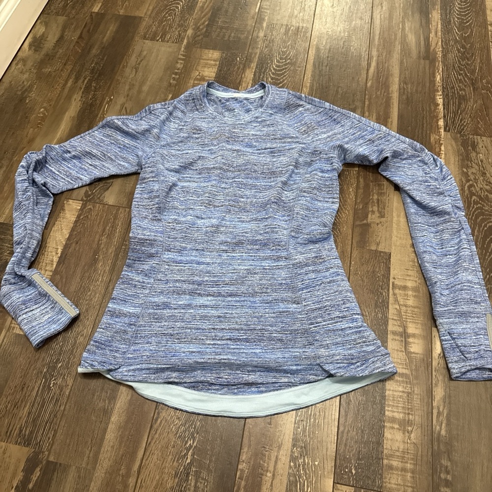 Lululemon Athletica Blue Heathered Long Sleeve Top